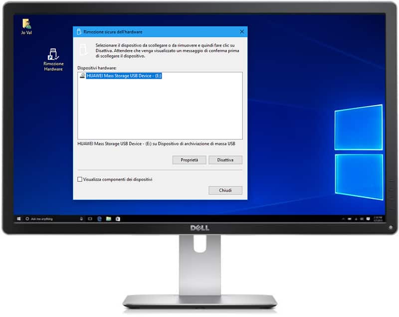 espulsione rapida usb windows