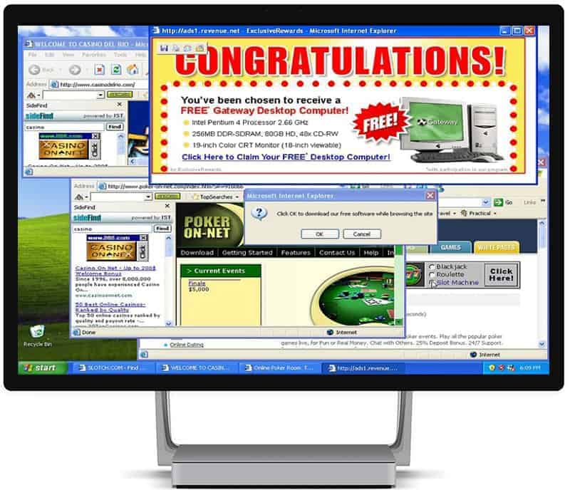 pagine pubblicitarie si aprono da sole nel computer